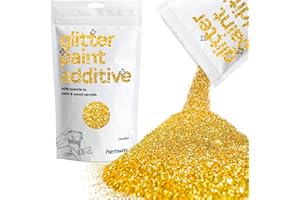 Hemway or Glitter peinture additif Chunky 1/40" 0.6mm pour l'émulsion Peintures à l'eau - Intérieur et Extérieur Mur, Plafond, bois, vernis, mat, brillant, satin, soie - 100 g / 3,5 oz