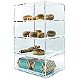4 Tier Acrylic Counter Bakery Pastry Display Cabinet - Cakes Doughnuts Cupcakes Pastries 300mm Wide x 500mm High (DS30/4CFBA)