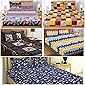 VAS COLLECTIONS® Glace Cotton Combo Pack of 5 Double Bedsheets with 10 King Size Pillow Cover,Size-228X228,Pillow Size…