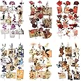 Mayplous 6 Packs Flower Sticker Scrapbook Sticker Decorative Planner Sticker Assorted Floral Sticker Journal Sticker for Scrapbooking Card Making Diary Photo Album Handcrafts (Angus)