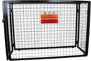 MONSTER SHOP Jaula Metálica de 100cm para 4 Cilindros de Gas de 19kg Acero Galvanizado Cerradura con llaves GRATIS Industrial Solución Almacenaje Almacenamiento Impermeable de Botellas Gas Certificación ISO