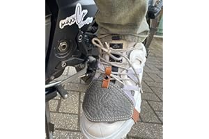 MaxxCo Protection de chaussures de moto en cuir véritable fabriquée à la main - Protection contre les plis et les dommages (version fine) (Ash)