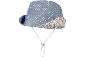 GEMVIE Bambino Cappello Da Sole Spiaggia Tesa Larga Cotone Ragazza Estate Secchio Cappelli Modello Floreale Sunhats per la Vela/Outdoor