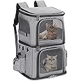 FASNATI Double-Compartment Pet Carrier Backpack, Cat Carrier Backpack