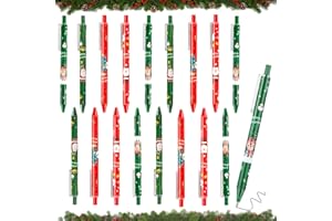 Penne Natalizie, Dwafill 24 Count Penne a Sfera Natalizie, Penna Natale, per Diari, Appunti, Forniture per Ufficio, Cancelleria, Set Penne Natalizie, Penna gel Natalizia