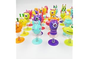 Creativity Point 36 Monster Spring Jump Up Pop Up Toys for Kids, 6cm - Birthday Party Favours, Goody Bag Fillers and Toy Set, Jumping Monsters Party Bag Fillers for Kids, Classroom Prizes