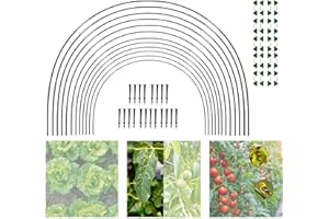 BAOGAO 30 Pcs Tunnelbögen,hoher Garten-Stützrahmen,Gewächshaus-Reifen,Pflanzentunnel Für Gartenpfähle,Pflanzenabdeckungs-Stützrahmen,Gartentunnel Unterstützung Pfähle Gewächshaus Pflanzentunnel