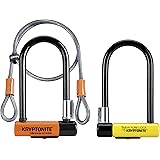 Kryptonite New York - Serratura standard con staffa a U per telaio flessibile, colore: Giallo, con grillo standard