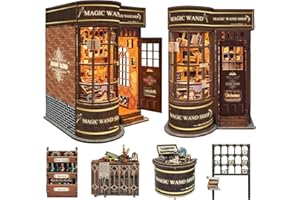 DECOROOM Book Nook Kit for Adults, Booknook DIY Miniature House Kit, 3D Wooden Puzzles Bood Gifts for Book Lovers Women Friends - Magic Wand Shop