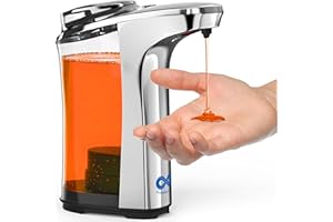 Everlasting Comfort Automatic Soap Dispenser, Touchless - No Drip Hand Soap Dispenser with Adjustable Output, Motion Sensor - Liquid Hand Wash, Hand Sanitizer Dispenser for Bathroom, Kitchen (500ml)