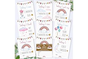 Personal Moments Rainbow Baby Milestone Cards • Baby Shower Milestone Cards Gift • Baby Keepsake Milestone Cards • Rainbow Memory Milestone Cards