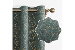 Ystyle Tende Per Interni In Velluto 2 Pezzi, 140x260cm, Tende Oscuranti Termiche Isolanti, Anti-Rumore, con Anelli, Tenda Moderna per Camera da Letto e Soggiorno, Verde