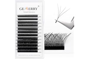 Rzęsy objętościowe 4D, przysłonięte przedłużenia rzęs Easy Fan Lash, technika objętościowa, klaster 0,07 mm, Dcurl Mix8-14 mm, pojedyncze rzęsy, wachlarzowe przedłużenia rzęs od GEMERRY (4Dlash-0,07D,