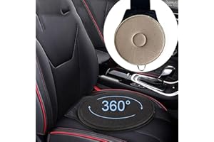 SUQ Tapis de rotation de voiture, tapis de rotation automatique à 360 degrés, coussin de siège, coussin en mousse à mémoire de forme, coussin de soulagement de coussin portable rond, Home car (Beige)