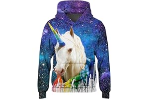 Freshhoodies Sweat-Shirt à Capuche Enfants Imprimé 3D Drôle Manches Longues Poche Capuche Pull pour Garçons Et Filles 5-16 Ans (M-XXXL)