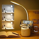 RARECARE Table Lamp for Study Room | Study Lamp with 3 Light Modes | 1 Year Warranty | Lamp Light for Study | Rechargeable Le