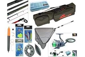 Roddarch Sea Fishing Kit. Set Inc. 10ft Rod, Reel, Line, Tackle Box, Net, Tackle, Weights, Float & Holdall Bag