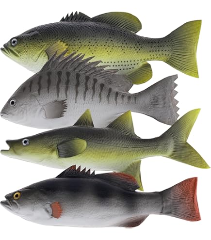 2pcs Bass Fish Model Large Mouth Bass Model Fake Fish Simulated Animal Fish Model