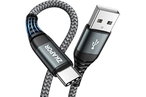 ZKAPOR Cable USB C 2M, Cable USB C Carga Rápida 3A Nylon Trenzado Cable USB Tipo C Compatible con iPhone 15/15 Pro Max, Samsung Galaxy S23/S22/S21/S10, Note 10, Huawei P40/P30, Google Pixel