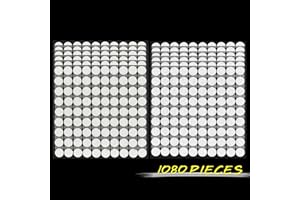 fruitlet® Velcr Adesivo Forte Tondo Bianco 10 mm, 1080 Pcs Velcr Adesivi Tondo, 540 Coppie Velcr Adesivo Rotondo, Puntini Adesivi Velcr Dots per Fai Da Te, Artigianato