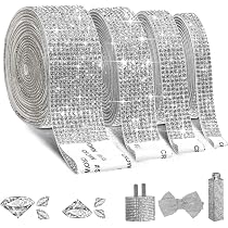 Ruban Strass Auto-Adhésif 3m - Cristaux 2mm, Brillant, Pour Déco DIY