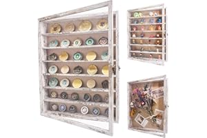 GraduationMall Shadow Box Frame with Removable Shelves,16x20 White Deep Memory Box Display Case for Military Medals Flowers Keepsake Collectibles