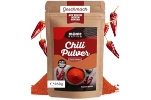 Chili w Proszku Monte Nativo (250 g) - Drobno zmielone Chili - Idealne do Gotowania - Przyprawa do Chili - Czyste i naturalne suszone Przyprawy - Proszek Chili - Chilli Powder