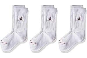 Nike Air Jordan Jumpman Crew Socks - Boys' Grade School (7-9 (Shoe 3Y-5Y), White)