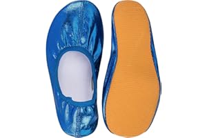 Siegertreppchen Gymnastikschuhe Glitzer (Größe 24 – 40) - Turnschläppchen für Mädchen & Jungen - Atmungsaktive & rutschfeste Ballettschuhe - Ballarinas in Rot, Pink, Blau und Bronze