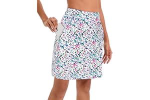 Timuspo Falda Tenis Mujer Pantalones Longitud Rodilla Faldas Skorts con Bolsillos para Deportes de Verano Senderismo Ciclismo Golf