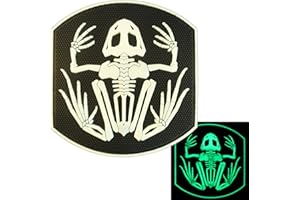 LEGEEON US Navy Seals Bone Frog Skull Glow Dark DEVGRU Frogman Morale PVC Touch Fastener Patch