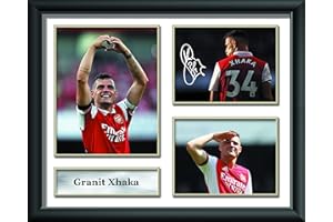 CTTK Granit Xhaka Printed Signed Framed Autograph Memorabilia Picture Photo Poster Gift for Fan Boy