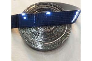 Yongpan Glasspiegel-Mosaik, 3932 Stück, selbstklebend, echtes Glas, Basteln, Mini-Mosaikfliesen für Heimwerker, Kugel, Heimdekoration, blau (2,5 m Länge)