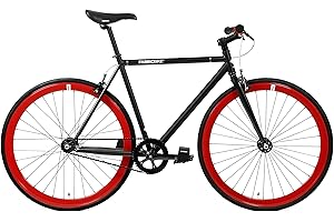 FabricBike- Fixie Bike, cambio fisso, velocità singola, telaio in acciaio Hi-Ten, 10,45 kg. (Taglia M)