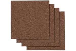 QUARTET Acco Brands 15050Q Lot de 4 dalles en liège foncé 30,5 x 30,5 x 0,63,5 cm
