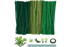 IXYDOR 300 sztuk środków, 300 limpiadores de pipas, 3 limpiadores de pipas de color verde, para manualidades y limpieza de tuberías, Limpiador de Pipas, Limpiapipas Manualidades, Chenilla Manualidades