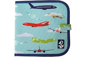 JAQ JAQ BIRD - Cahier Aéroplane 8 Pages réutilisables et 4 Craies