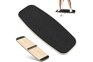 TECKZOON Golf Balance Board, 75 x 30 cm golfsving trycksäng svängtränare, 150 kg bärkraft, viktväxling tryckplatta för nybörj