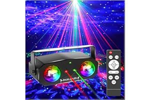 SPOOBOOLA Dj Disco Party Lights Starry Sky Projector Ocean Wave Projector Dicso Ball Dance Rave Home Night Strobe Lights Effects Glow Party with Remote Control
