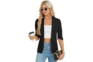 YesFashion Blazer Damen Sportlich Elegant Blazerjacke Open Front Casual Blazer Jacket