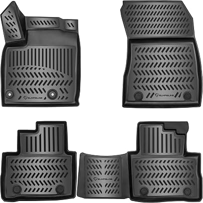 Tappetini Auto Elmasline - Set Di Tappetini In Gomma Di Design 3D Per Auto, Bordo Extra Alto Da 5 Cm, 4 Pezzi Fiat 500x