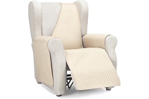 Martina Home Diamond Copridivano imbottito 1 Posto/Relax - Beige/Biancheria