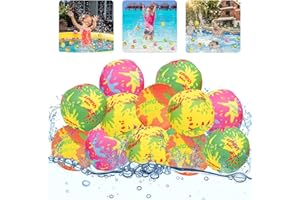 KOIROI Water Fun - Palline d'acqua per bambini, giocattolo acquatico, riutilizzabili per piscine, pallanuoto per bambini, giochi per la piscina per bambini e adulti (12 pezzi)