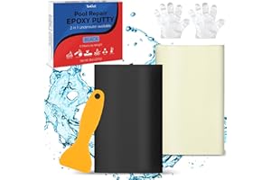 YUMCRAFT Epoxy Putty - 8oz/227g Epoxy Pool Putty, Filler Plumbers Clay for Underwater or Above, Fast Repair Sculpt Clay Fix Cracks Leaks for Bonding Wood, Metal, Tile, Concrete, Fiberglass, Ceramic(Black)