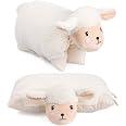 BRUBAKER Kuscheltier-Kissen Einhorn – 40 X 30 Cm – 2-in-1 Als Kissen & Plüschtier Mit Klettverschluss