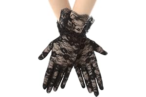 Yolev Damen Spitzen Handschuhe Kurze Blumenspitzen Handschuhe Damen Mädchen Party Hochzeit Teeparty Abschlussball Bekleidungs Zubehör