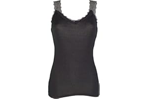 Miss Rouge - Top, camiseta de tirantes de encaje