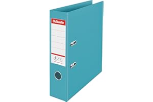 Esselte No.1 Lever Arch File, 500 Sheet Capacity, 75mm Spine, Light & Strong A4 Folder, Home/Office Use, Embossed Pattern, Colour'Breeze Range, Blue, 626504