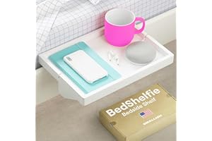 BedShelfie The Original Bedside Shelf - 3 Colours / 2 Sizes - AS DISPLAYED INNER Corporate (Normal Size, Bamboo in White)