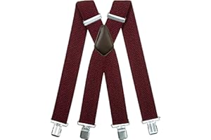 Olata Tirantes de Hombre Extra Anchos En X Con Clips Negros O Plateados Y Tela Gruesa - 5 cm